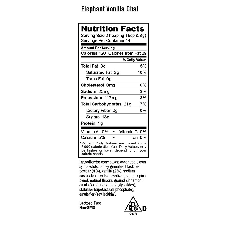 Té Chai, David Río, Elephant Vanilla 1814 Grs