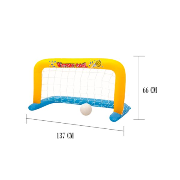 Juego Portería Inflable Acuática Water Polo con Pelota 