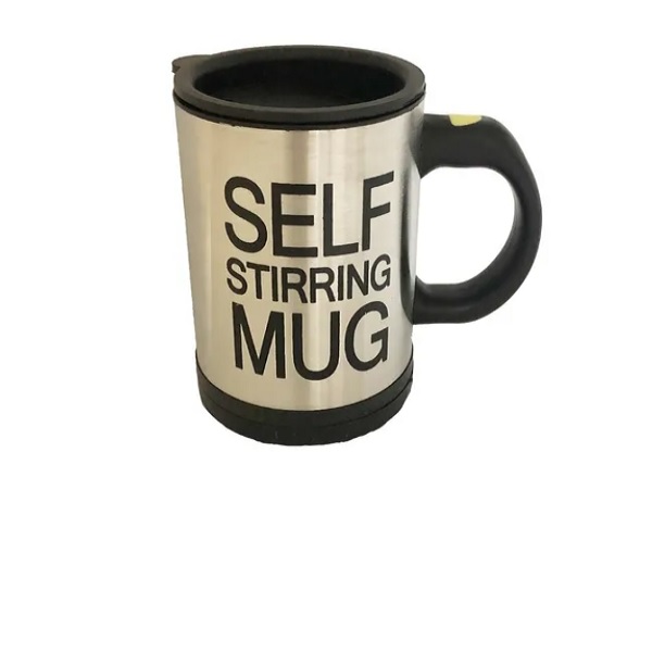 Taza Automática Café Agitador Mezcladora Bebidas mas Tapa en color Negro