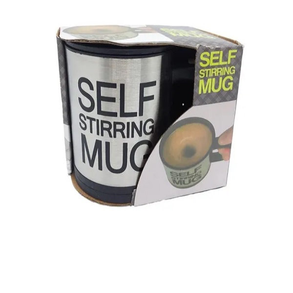 Taza Automática Café Agitador Mezcladora Bebidas mas Tapa en color Negro