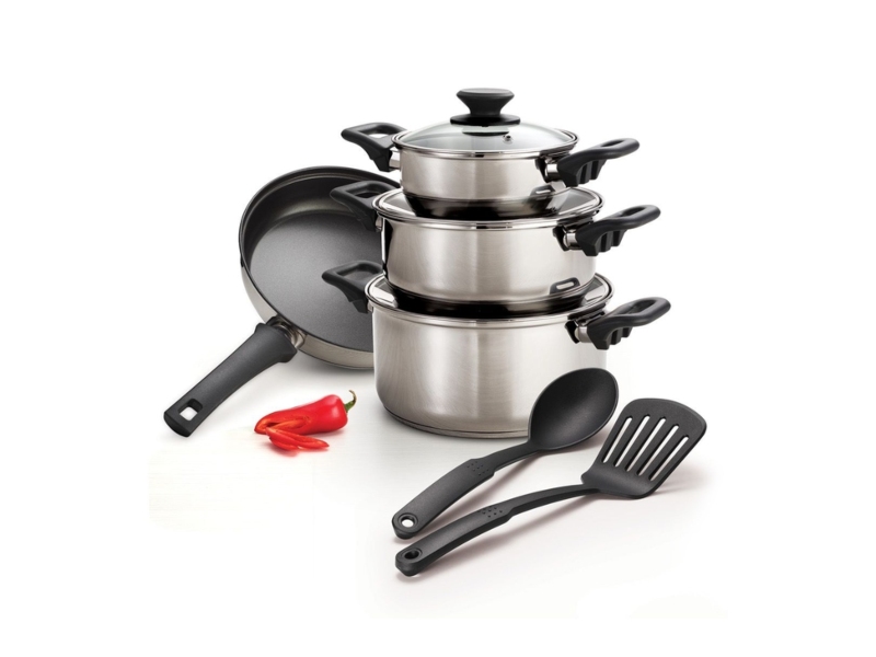 Batería Tramontina Primaware 80117005 Inducción, Acero inoxidable 9 piezas END3**