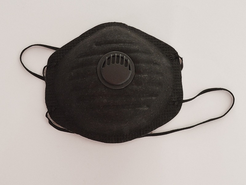 10 Cubrebocas Concha Negro Filtro Carbón Activado