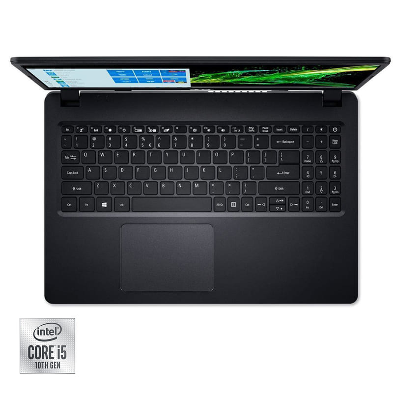 Laptop Acer Aspire 3 A315-56-52R4 15", HD, Intel Core i5-1035G1, 8GB/SSD 256GB - Negro + Mouse + audífonos + base