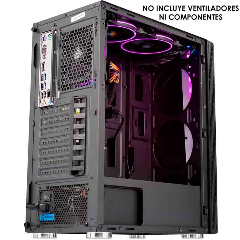 Gabinete Gamer BALAM RUSH BASILISK ATX Cristal Templado RGB USB 3.0 BR-929585 