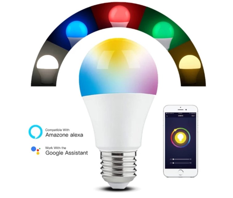 Foco Wifi Led Google Home Alexa Ios / Android Rgb E27 BULB 8W 800lm