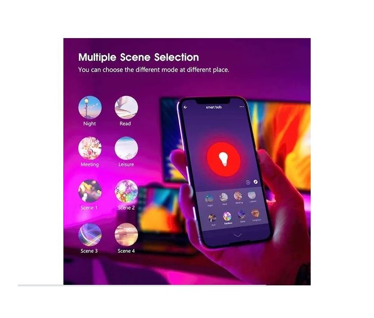 Foco Wifi Led Google Home Alexa Ios / Android Rgb E27 BULB 8W 800lm