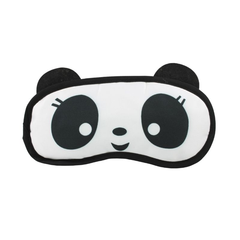 Paquete 6 pz Antifaz de Gel para Ojos Oso Panda, LBP, Térmico Desinflamatorio, Blanco/Negro