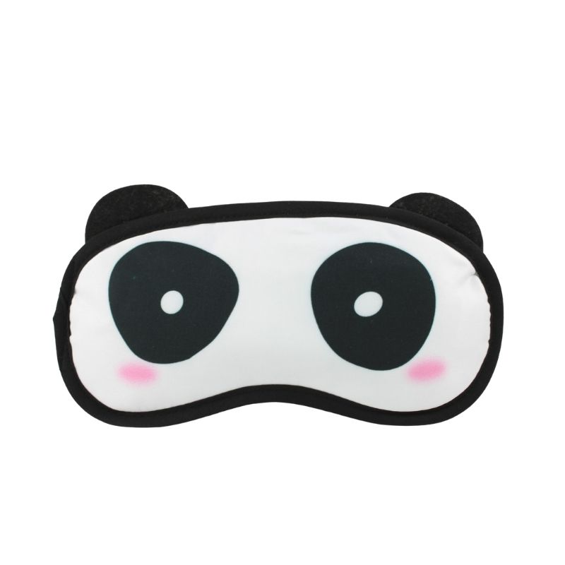 Paquete 6 pz Antifaz de Gel para Ojos Oso Panda, LBP, Térmico Desinflamatorio, Blanco/Negro