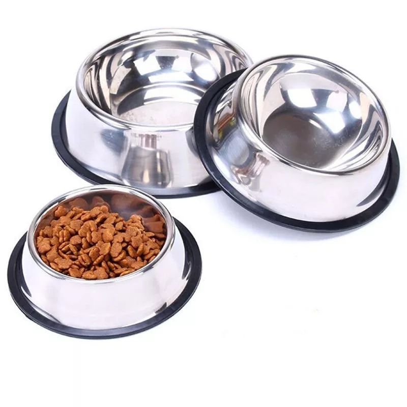 Tazón Plato para Mascota Acero Inoxidable, LBP, Perro Gato, 16oz/150g, 22cm (8.6in) -Plateado