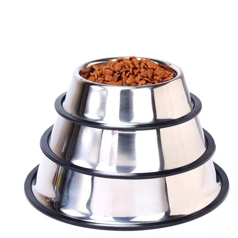 Tazón Plato para Mascota Acero Inoxidable, LBP, Perro Gato, 16oz/150g, 22cm (8.6in) -Plateado