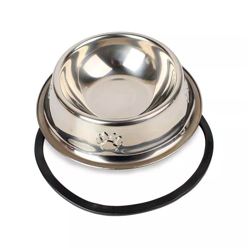 Tazón Plato para Mascota Acero Inoxidable, LBP, Perro Gato, 16oz/150g, 22cm (8.6in) -Plateado