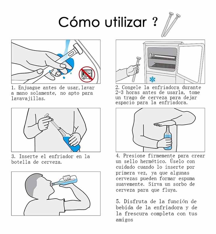 Barras enfriadoras de cerveza número uno para botellas, 2 piezas de acero inoxidable enfriador de bebidas para mantener las bebidas frías, gran idea de regalo para Navidad, Acción de Gracias, hombres regalo de cumpleaños