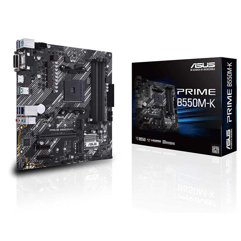 MB ASUS PRIME B550M-K AM4 DDR4 VGA HDMI DVI MICRO ATX PRIME B550M-K