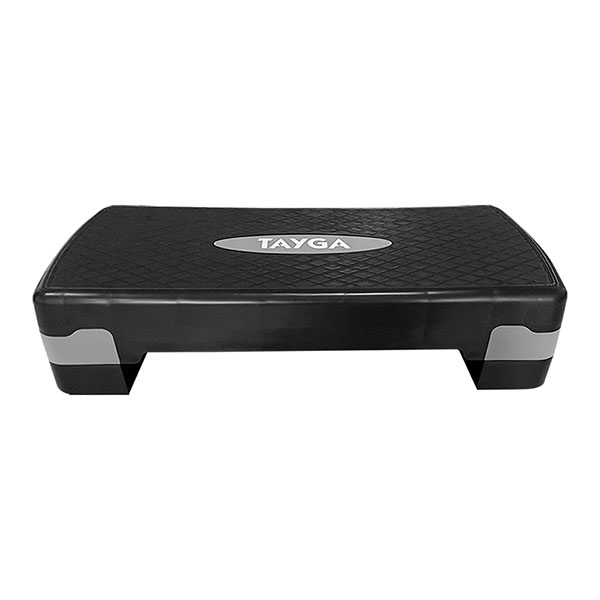 Tayga banco step aerobics gris antideslizante altura ajustable