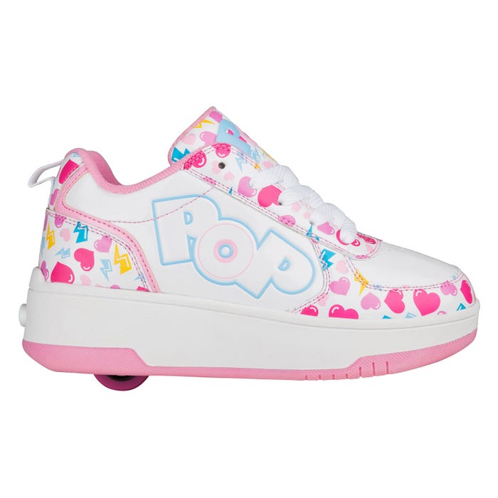 Tenis Patín Pop By Heelys Para Niña Blanco Con Corazones