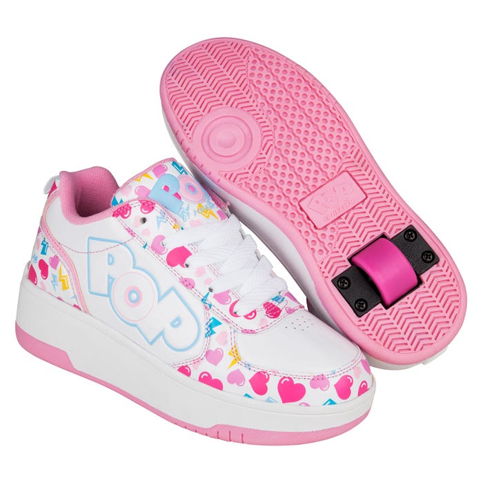 Tenis Patín Pop By Heelys Para Niña Blanco Con Corazones