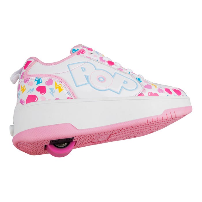 Tenis Patín Pop By Heelys Para Niña Blanco Con Corazones