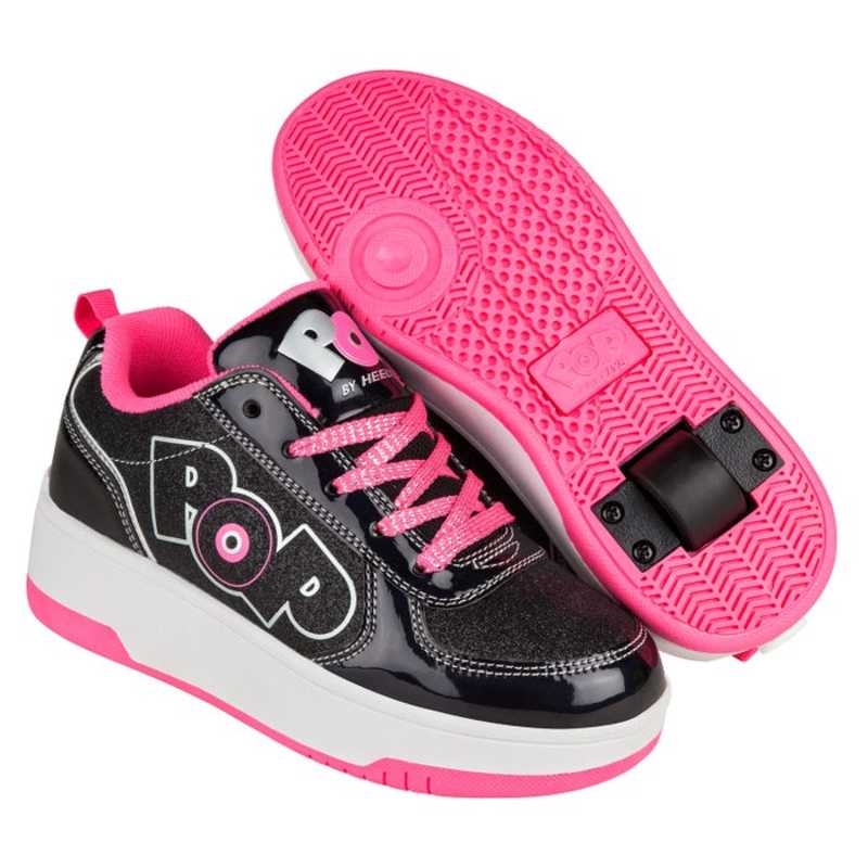 Tenis Patín Pop By Heelys Para Niña Negro Con Rosa Shine