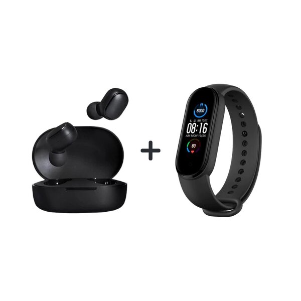 Bundle Xiaomi Mi Band 4 Negro + Xiaomi Earbuds Basic Negro