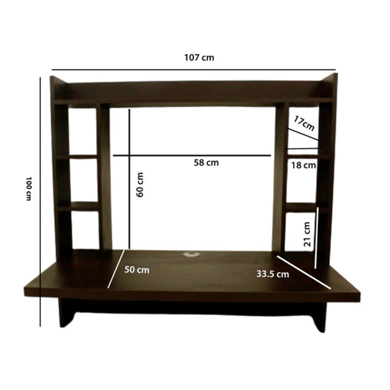 Mueble De Madera MDF Tipo Escritorio De Pared 6 Compartimentos/ ENTREGA SOLO EN CDMX Y AREA METROPOLITANA 