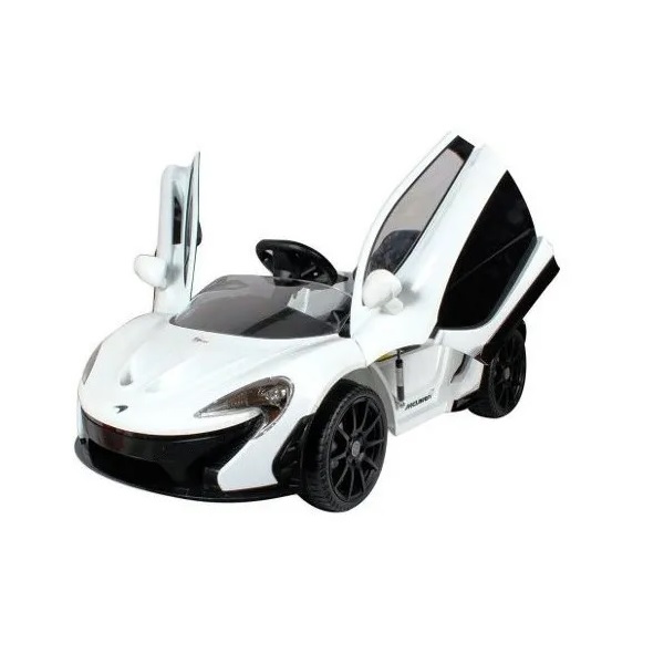 auto montable electrico tipo Mclaren con luz delantera y trasera, asiento acojinado,control remoto, puertas hidraulicas