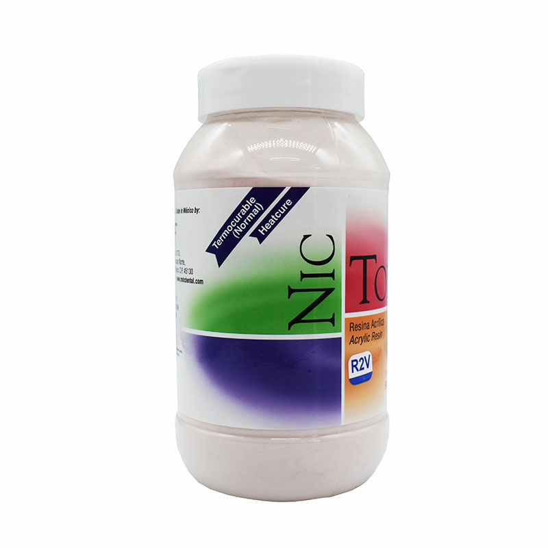 Polvo Acrilico Dental Termocurable Color Rosa R2V 500gr Nic Tone
