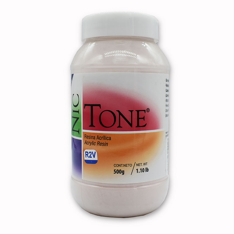 Polvo Acrilico Dental Termocurable Color Rosa R2V 500gr Nic Tone