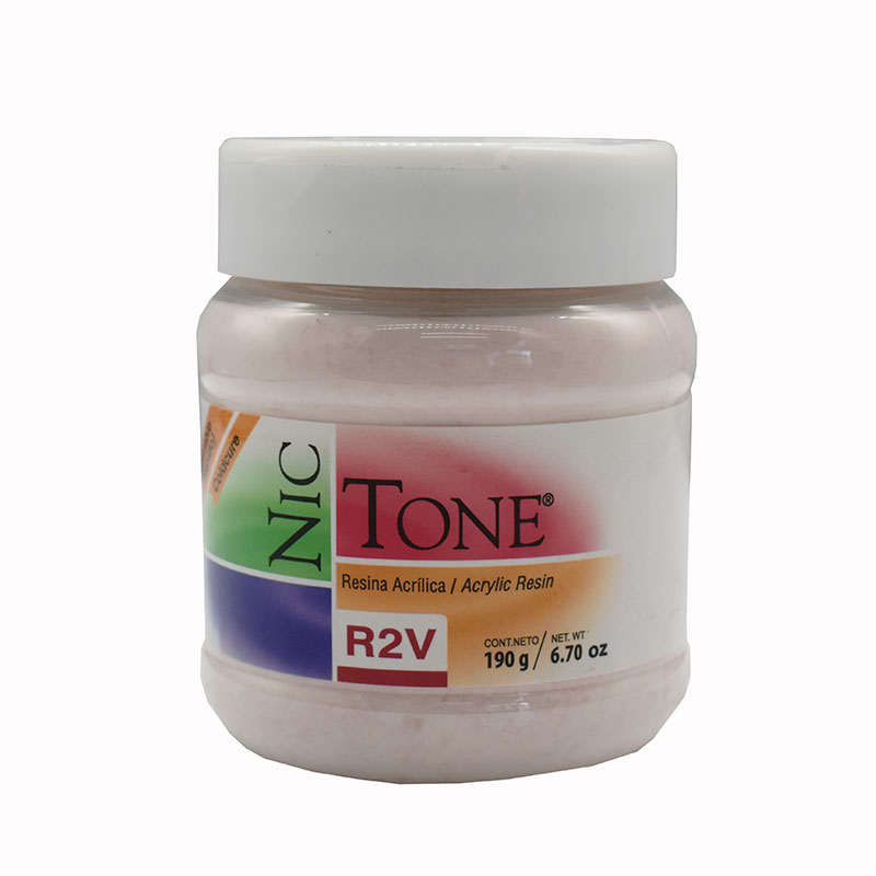 Polvo Acrilico Dental Autocurable Color Rosa R2v 190gr Nic Tone
