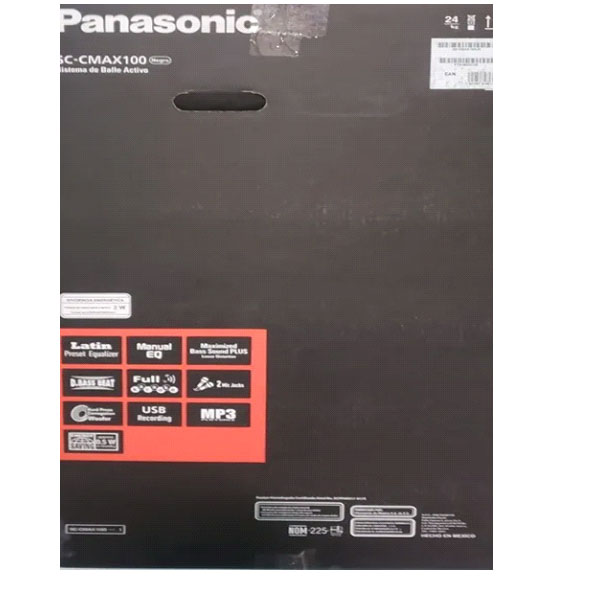 Bafle Activo Panasonic 6600 Watts Con Tipie Sc-cmax100