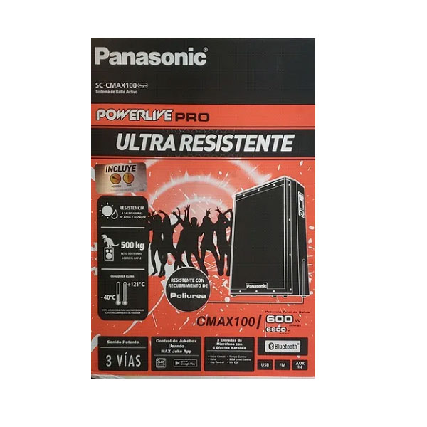 Bafle Activo Panasonic 6600 Watts Con Tipie Sc-cmax100