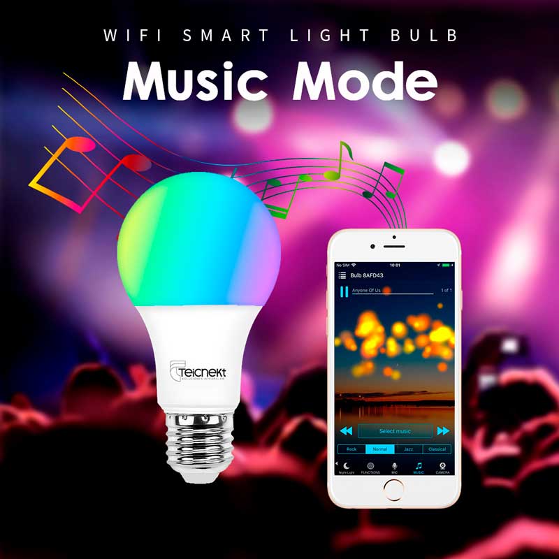 Foco Led Wifi Rgbcw 10w 1100lm con Dimmer Smart Life 