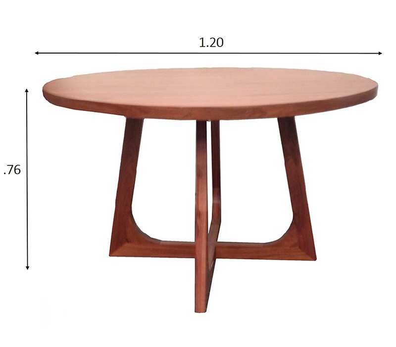 MESA DE MADERA REDONDA  MODERNA, MOON marca POLTRONE