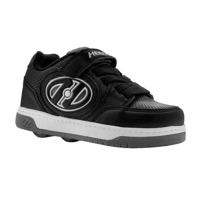 Tenis Patín Heelys Para Niño Negro Con Gris De Dos Ruedas