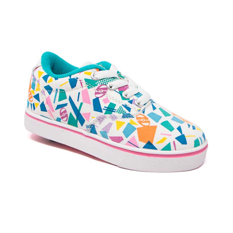 Tenis Patín Heelys Para Niña Blanco Multicolor Con Una Rueda