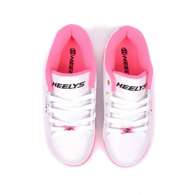 Tenis Patín Heelys Para Niña Blancos Con Rosa Una Rueda
