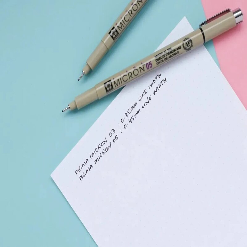 Paquete de 6 Estilografos Marcadores Manga Anime Sketch Dibujo Sakura Pigma Micron Punta Negra