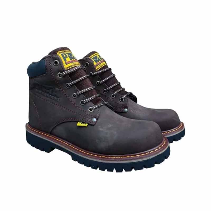 Bota Cafe suela Negra Nobuck Caballero Hombre Pma Industriales Con/casquillo.