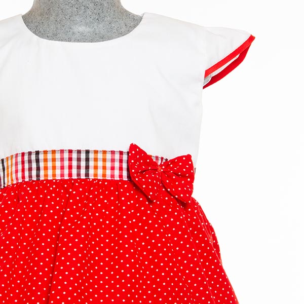 Vestido color Rojo para Niña 1 a 8 años.