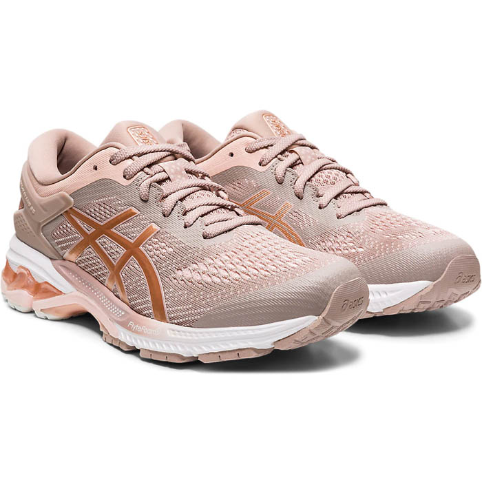 Tenis Asics GEL KAYANO 26 Mujer Fawn/Rose Gold 1012A457.701.