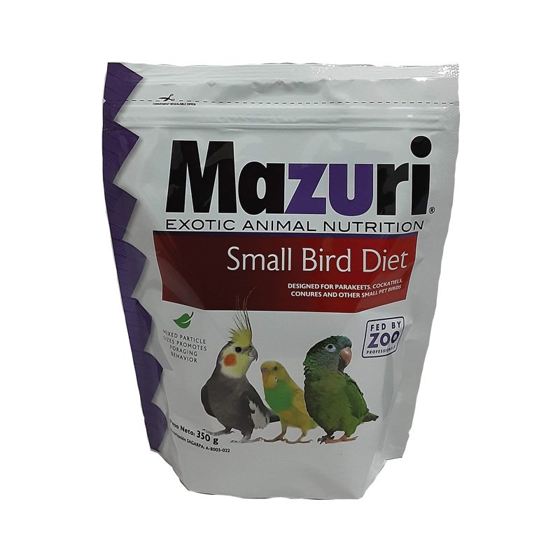 Mazuri Small Bird Diet Ninfas Agapornis Loritos 350 Grs
