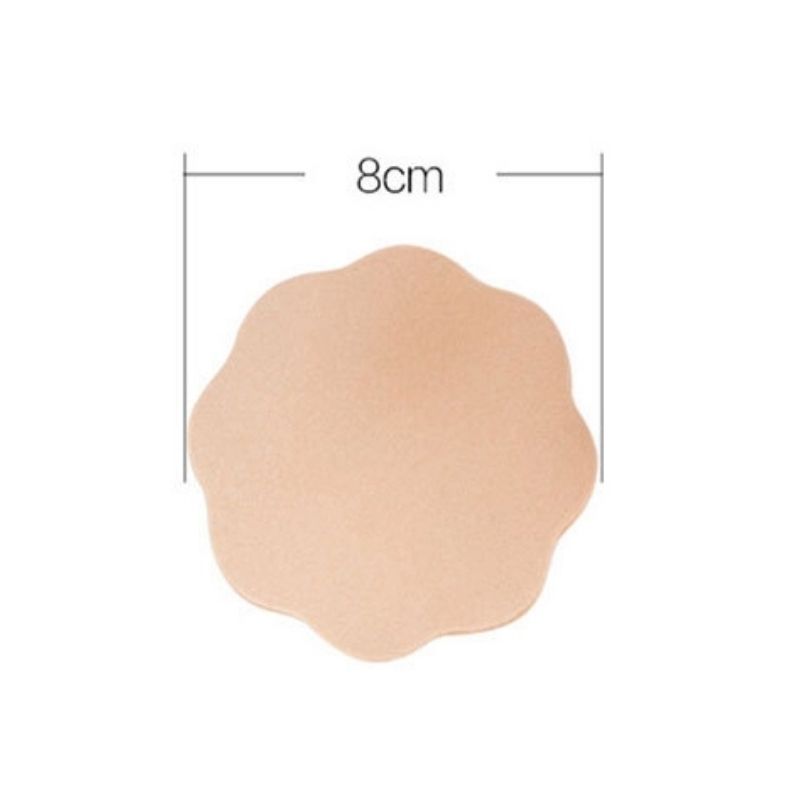 Parches Cubre-Pezones Adhesivos de Tela, LBP, Tapapezones -Negro Flor