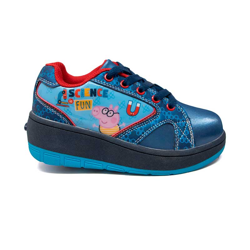 Tenis Patín George Pig Para Niño Color Azul