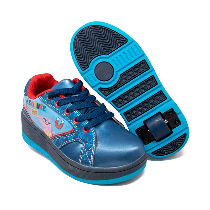Tenis Patín George Pig Para Niño Color Azul
