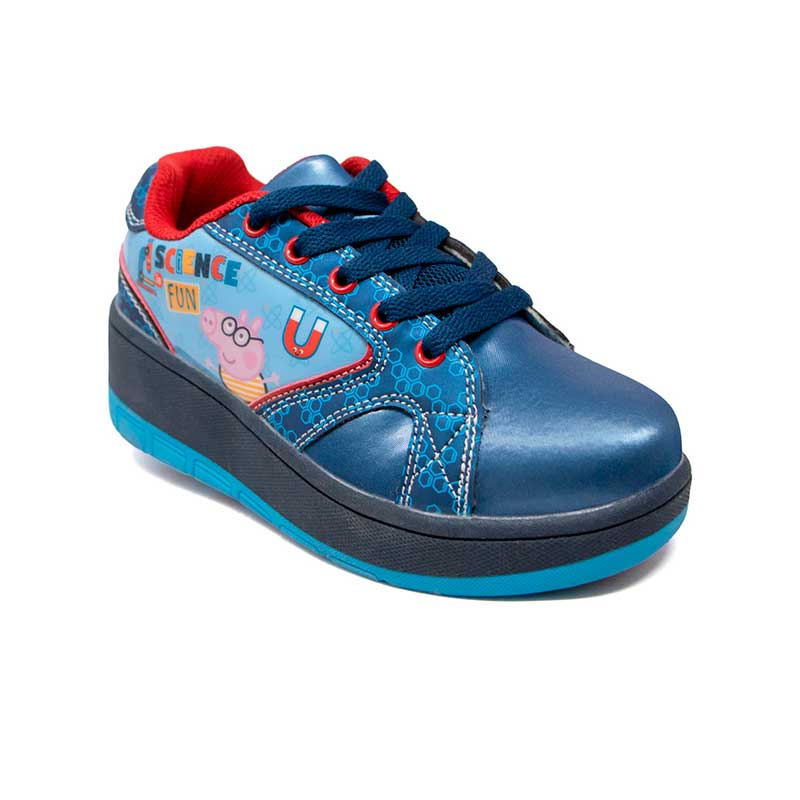 Tenis Patín George Pig Para Niño Color Azul
