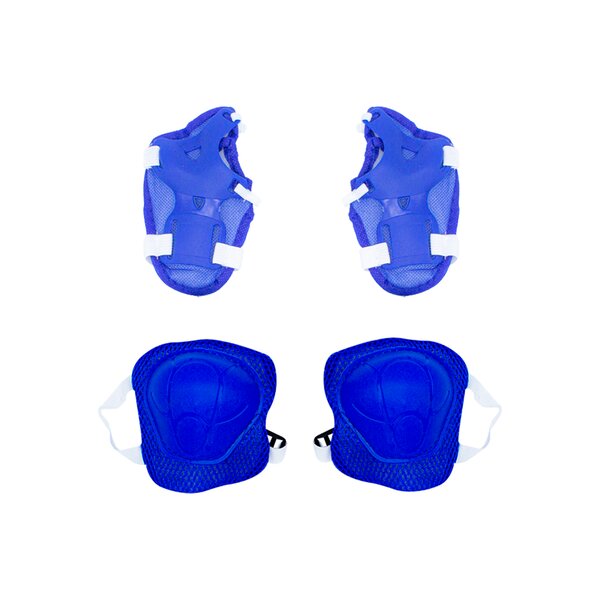 Set Casco Y Protecciones para Niño/niña Azul Bolitas Rodilleras, Coderas y Muñequeras 