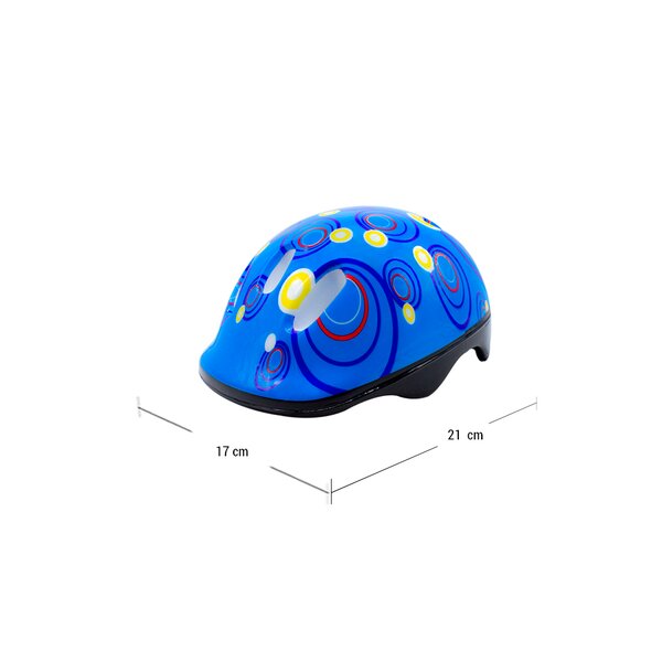 Set Casco Y Protecciones para Niño/niña Azul Bolitas Rodilleras, Coderas y Muñequeras 