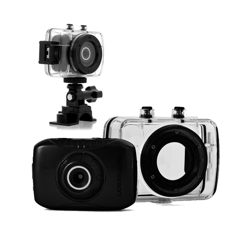 EMERSON - ActionCam Camara Digital Deportiva 720p HD Video, Estuche a prueba de Agua