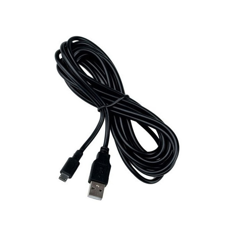 KMD - Cable de carga USB para PlayStation 4, 3 metros (Negro)