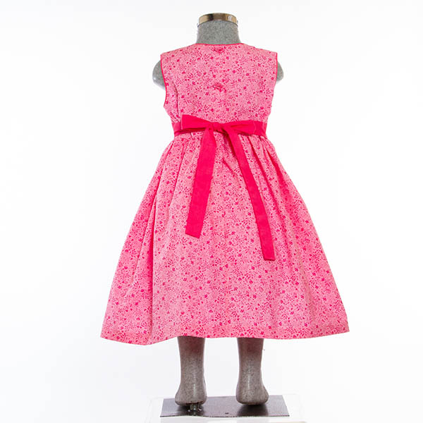 Vestido color Rosa Floreado 2 a 12 años.