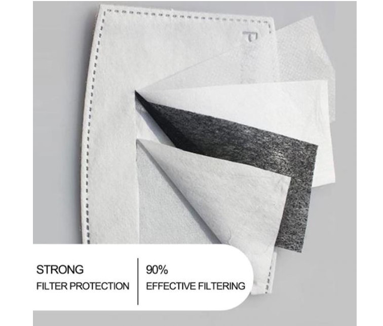 Cubrebocas N95 2 Filtros Pm2.5 Tapabocas Negro Reutilizable